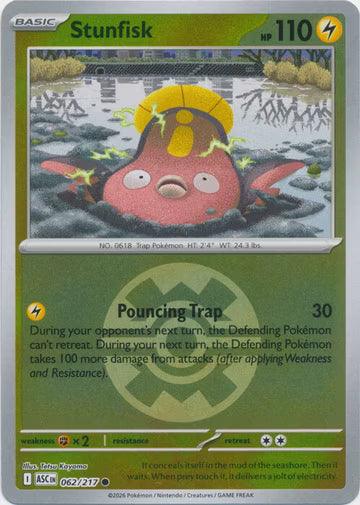 Ascended Heroes - 062/217 - Stunfisk - Ball Reverse Holo