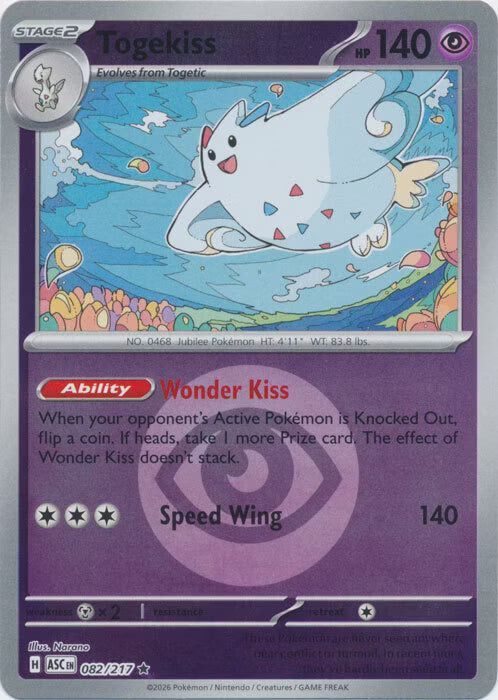 Ascended Heroes - 082/217 - Togekiss - Energy Reverse Holo