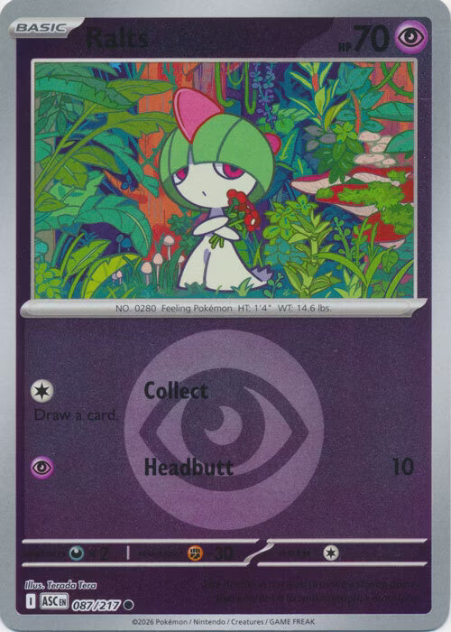Ascended Heroes - 087/217 - Ralts - Energy Reverse Holo