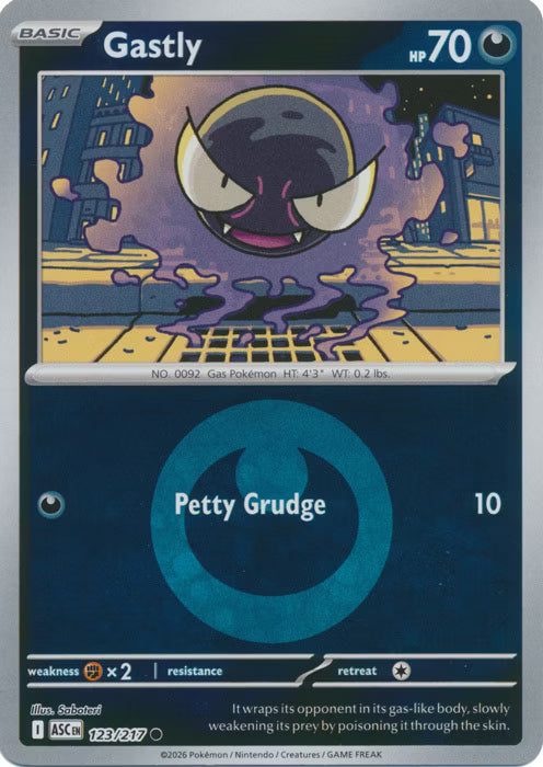 Ascended Heroes - 123/217 - Gastly - Energy Reverse Holo
