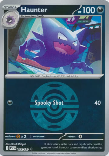 Ascended Heroes - 124/217 - Haunter - Ball Reverse Holo