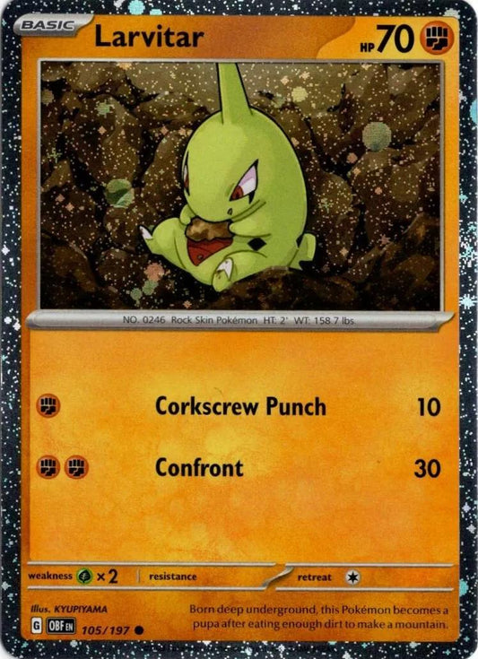 OBF - 105/197 - Larvitar - Cosmos Holo
