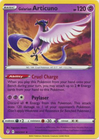 Evolving Skies - 063/203 - Galarian Articuno - Non Holo