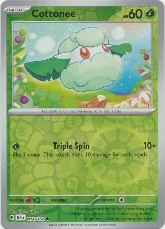 Temporal Forces - 014/162 - Cottonee - Reverse Holo