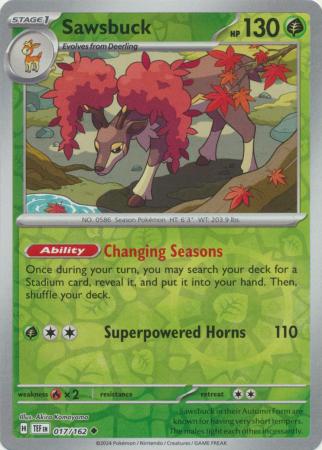 Temporal Forces - 017/162 - Sawsbuck - Reverse Holo