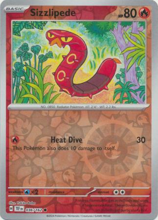 Temporal Forces - 036/162 - Sizzlipede - Reverse Holo