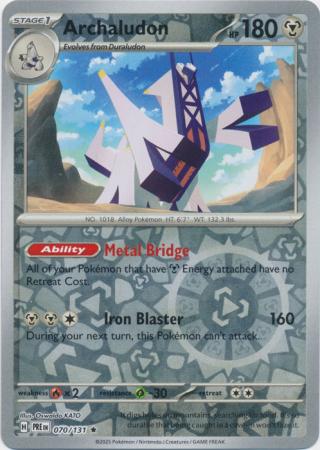 Prismatic Evolutions - 070/131 - Archaludon - Reverse Holo