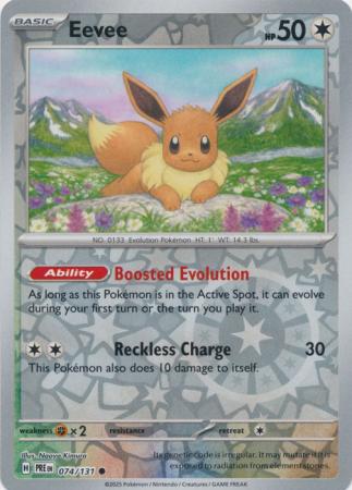 Prismatic Evolutions - 074/131 - Eevee - Reverse Holo