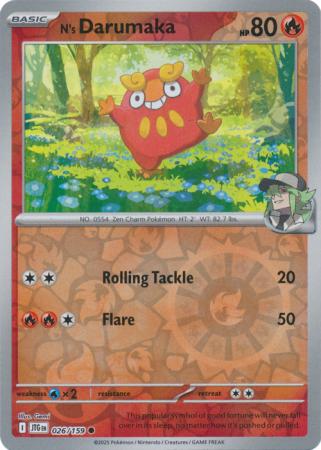 Journey Together - 026/159 - N's Darumaka - Reverse Holo