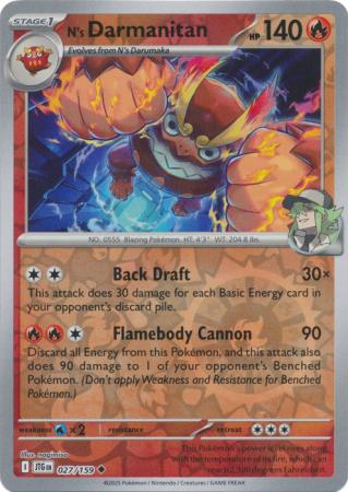 Journey Together - 027/159 - N's Darmanitan - Reverse Holo