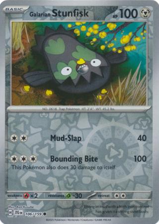 Journey Together - 106/159 - Galarian Stunfisk - Reverse Holo
