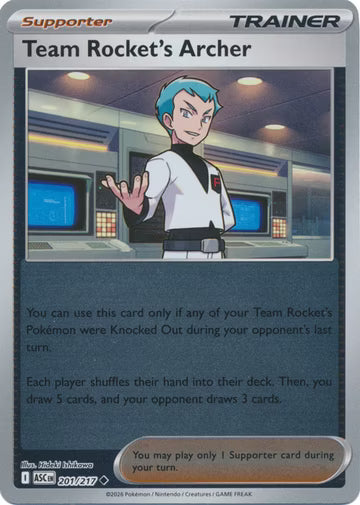 Ascended Heroes - 201/217 - Team Rocket's Archer - Reverse Holo
