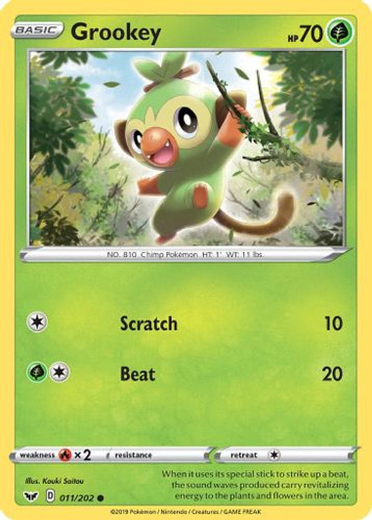 Sword & Shield - 011/202 - Grookey - Holo