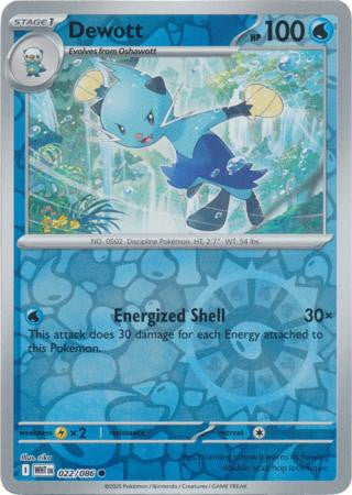 White Flare - 022/086 - Dewott - Reverse Holo