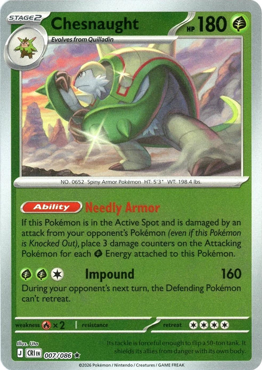 Chaos Rising - 007/086 - Chesnaught - Reverse Holo