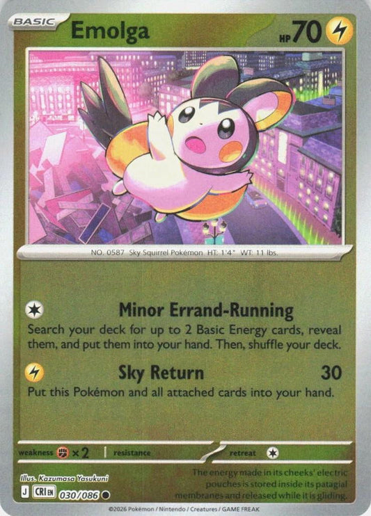 Chaos Rising - 030/086 - Emolga - Reverse Holo