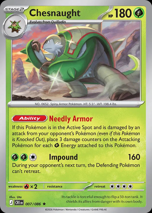 Chaos Rising - 007/086 - Chesnaught - Holo