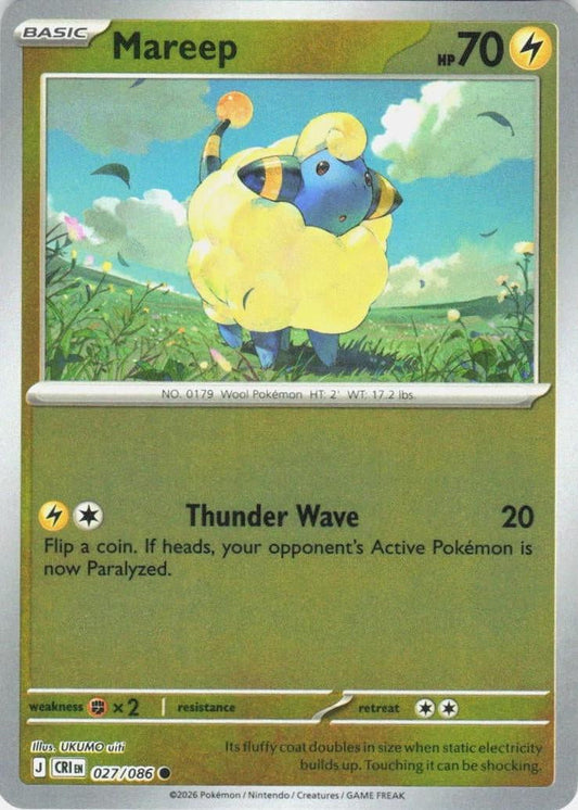 Chaos Rising - 027/086 - Mareep - Reverse Holo