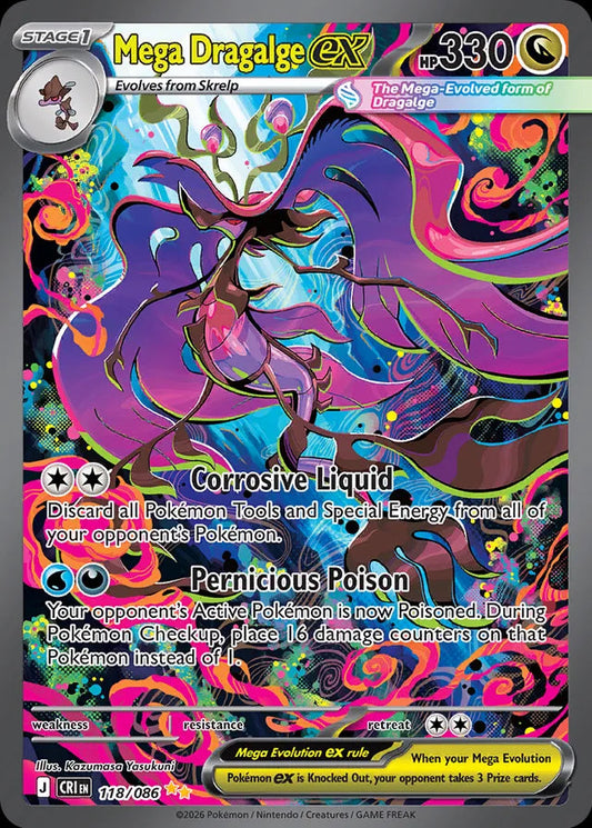 Chaos Rising - 118/086 - Mega Dragalge ex
