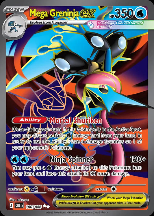 Chaos Rising - 100/086 - Mega Greninja ex