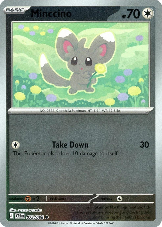 Chaos Rising - 072/086 - Minccino - Reverse Holo