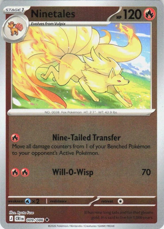 Chaos Rising - 009/086 - Ninetales - Reverse Holo