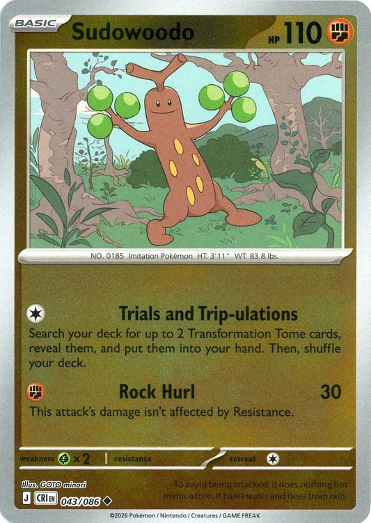 Chaos Rising - 043/086 - Sudowoodo - Reverse Holo