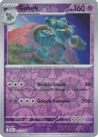 Black Bolt - 043/086 - Golurk - Reverse Holo