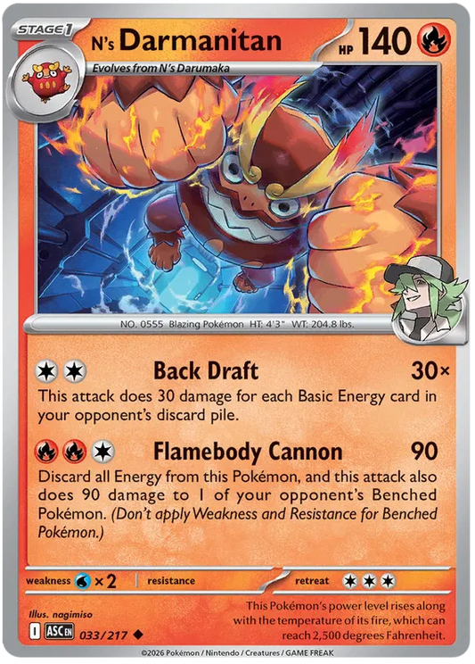 Ascended Heroes - 033/217 - N's Darmanitan