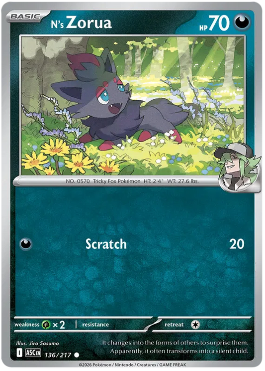 Ascended Heroes - 136/217 - N's Zorua