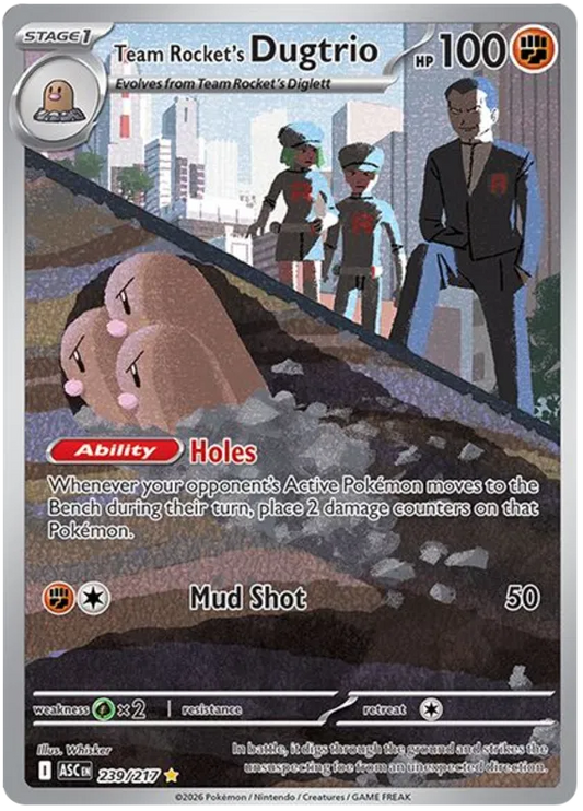 Ascended Heroes - 239/217 - Team Rocket's Dugtrio