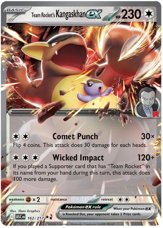 Ascended Heroes - 162/217 - Team Rocket's Kangaskhan ex