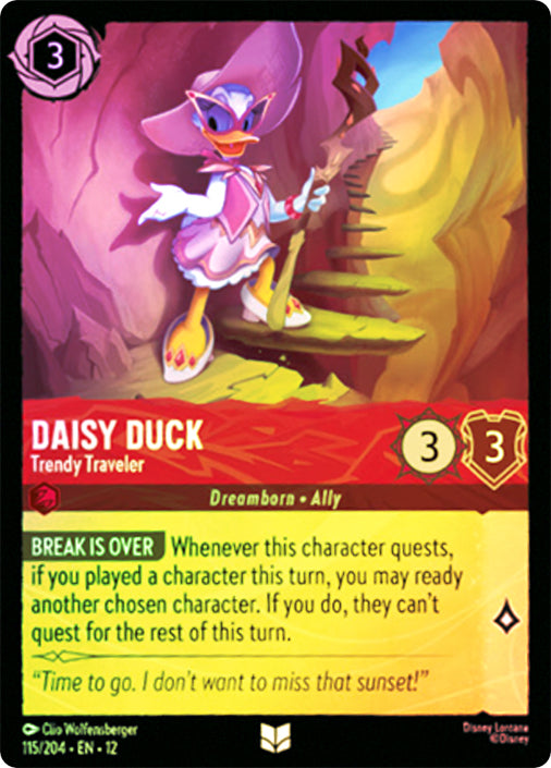 Wilds Unknown - 115/204 - Daisy Duck - Trendy Traveler - Foil