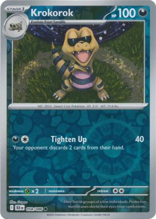 Black Bolt - 058/086 - Krokorok - Reverse Holo