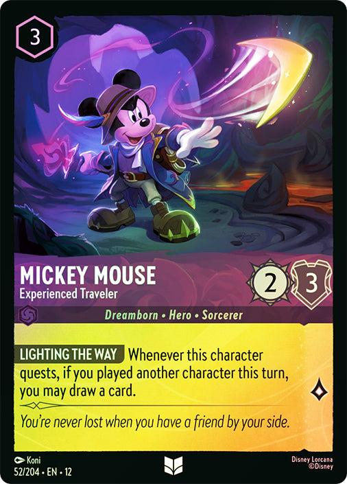 Wilds Unknown - 052/204 - Mickey Mouse - Experienced Traveler - Foil
