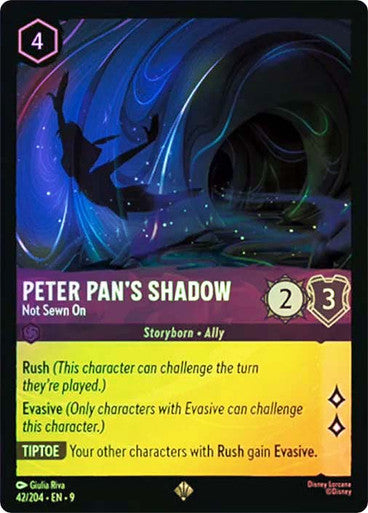 Fabled - 042/204 - Peter Pan's Shadow - Not Sewn On - Foil