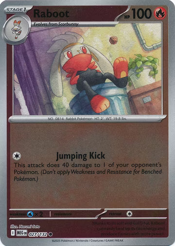 Mega Evolution - 027/132 - Raboot - Reverse Holo