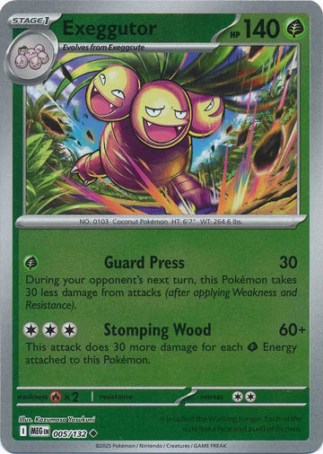 Mega Evolution - 005/132 - Exeggutor - Reverse Holo