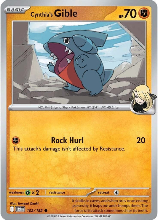 Destined Rivals - 102/182 - Cynthia's Gible