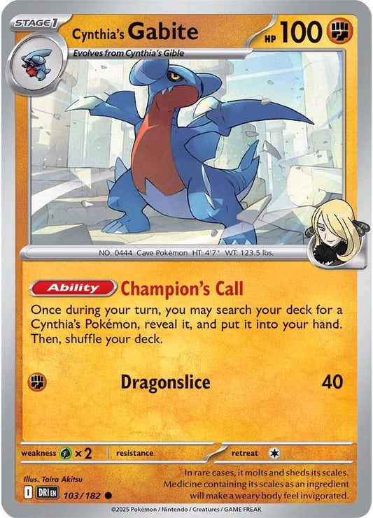 Destined Rivals - 103/182 - Cynthia's Gabite