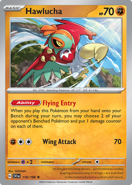 Scarlet & Violet - 118/198 - Hawlucha - Non Holo