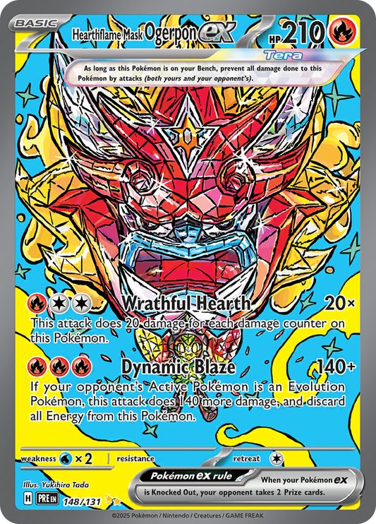 Prismatic Evolutions - 148/131 - Hearthflame Mask Ogerpon ex