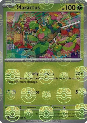 Black Bolt - 008/086 - Maractus - Master Ball Reverse Holo