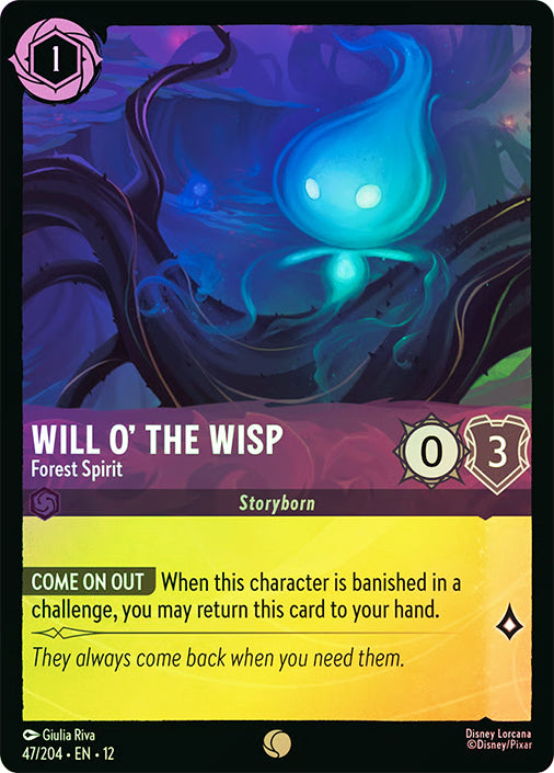 Wilds Unknown - 047/204 - Will O' the Wisp - Forest Spirit - Foil