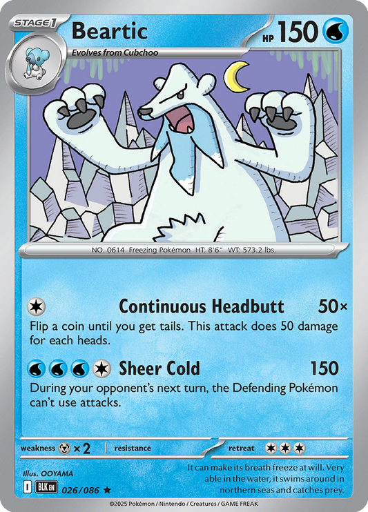 Black Bolt - 026/086 - Beartic - Holo
