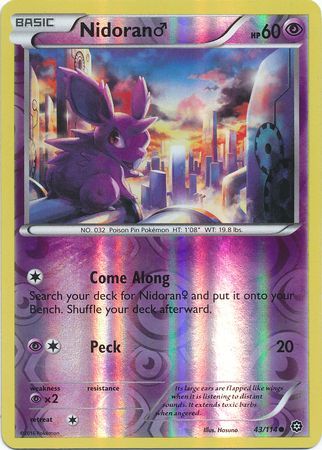 Steam Siege - 043/114 - Nidoran ♂ - Reverse Holo