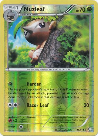 Steam Siege - 010/114 - Nuzleaf - Reverse Holo
