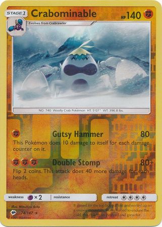 Burning Shadows - 074/147 - Crabominable - Reverse Holo