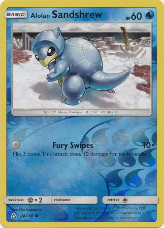 Ultra Prism - 028/156 - Alolan Sandshrew - Reverse Holo