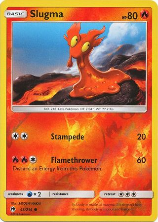 Lost Thunder - 043/214 - Slugma - Reverse Holo
